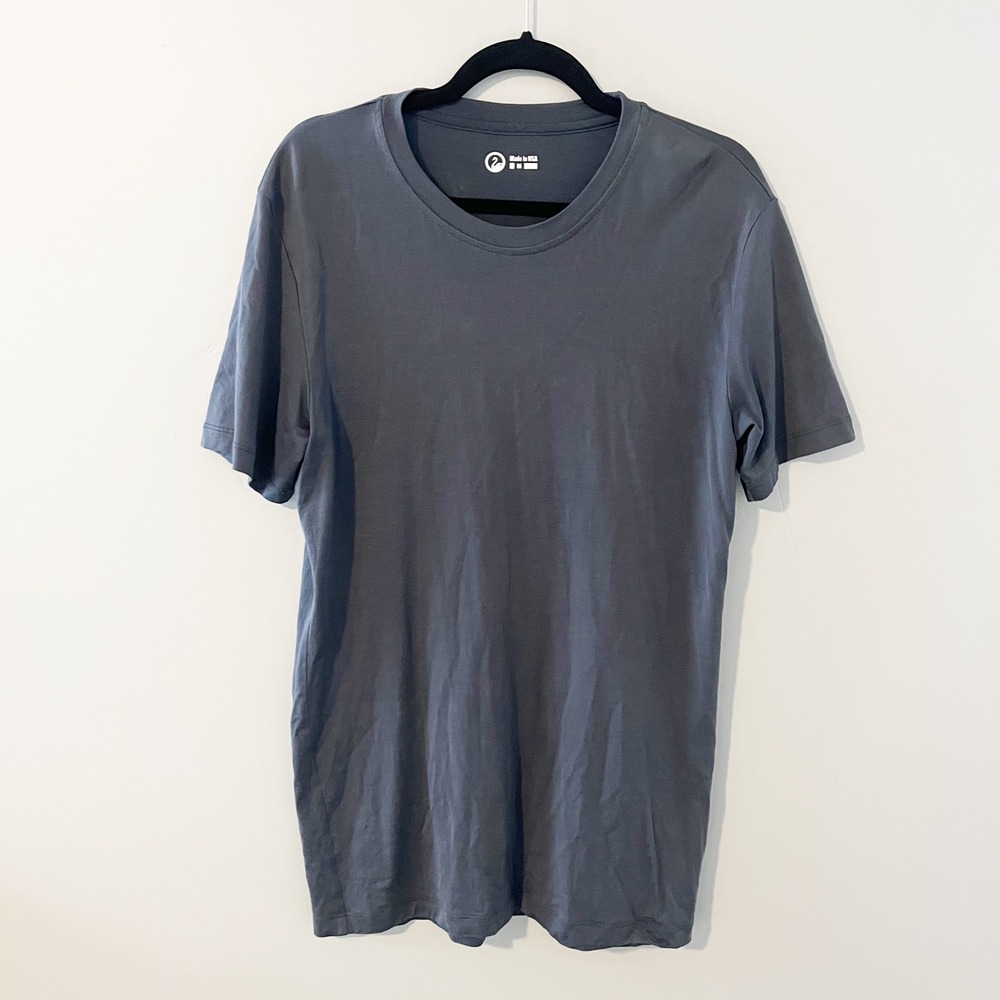 Outlier Ultrafine Merino T-Shirt Mens Medium Gray 100% Wool Short Sleeve K301